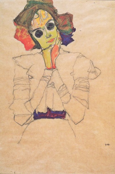 Girl with Sunglasses by Egon Schiele